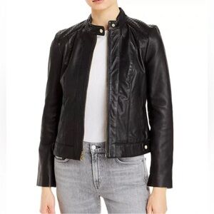 Cole Haan Women's Black Leather Jacket
